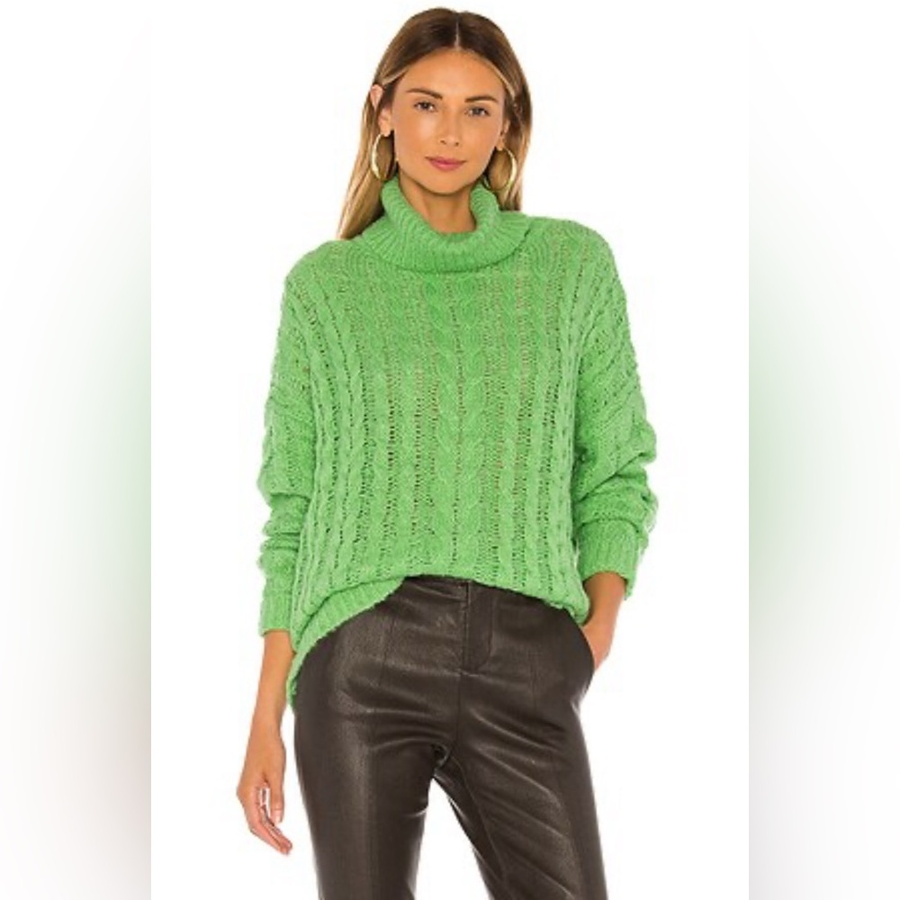 J.O.A. Light Green Turtleneck Sweater Size S